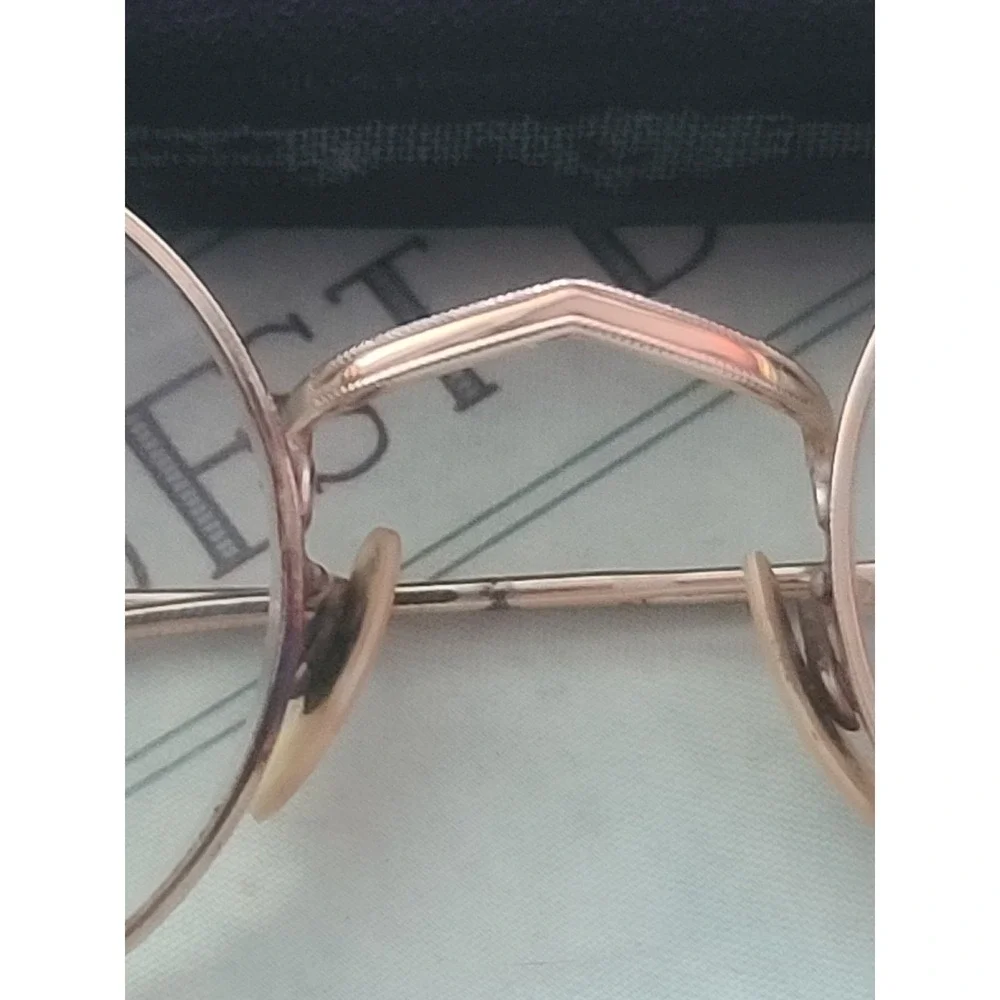 1/10 12k G/f  Gold 1920s Child's Frames Glasses Prescription With Case 4